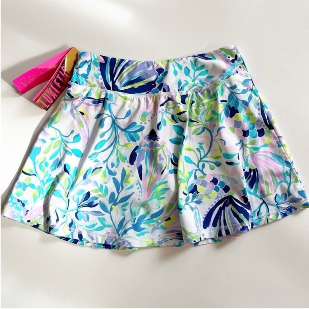 NWT Lilly Pulitzer Aila Luxletic Skort Shell Beach Resort White XS - Picture 4 of 11